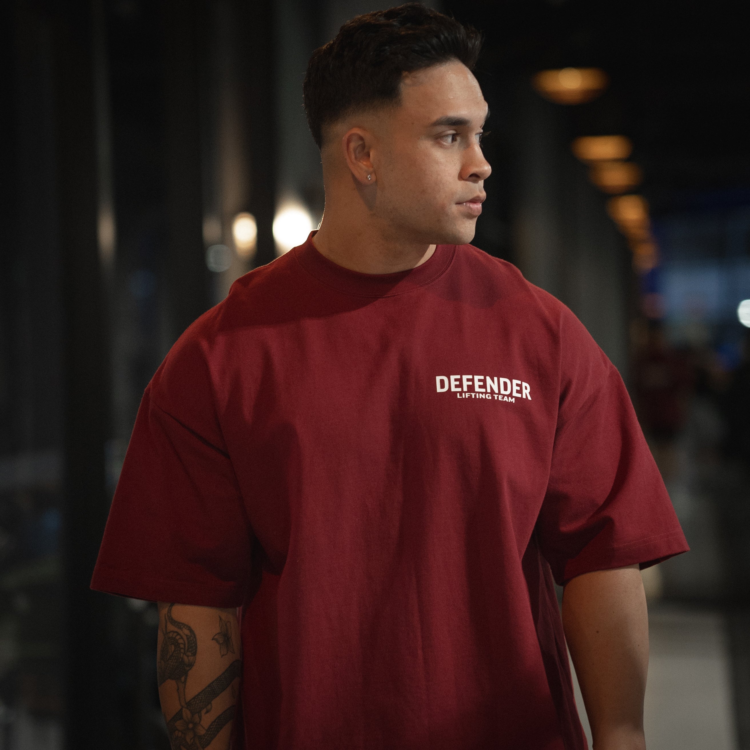 Lifting Team Oversize T-Shirt - Maroon