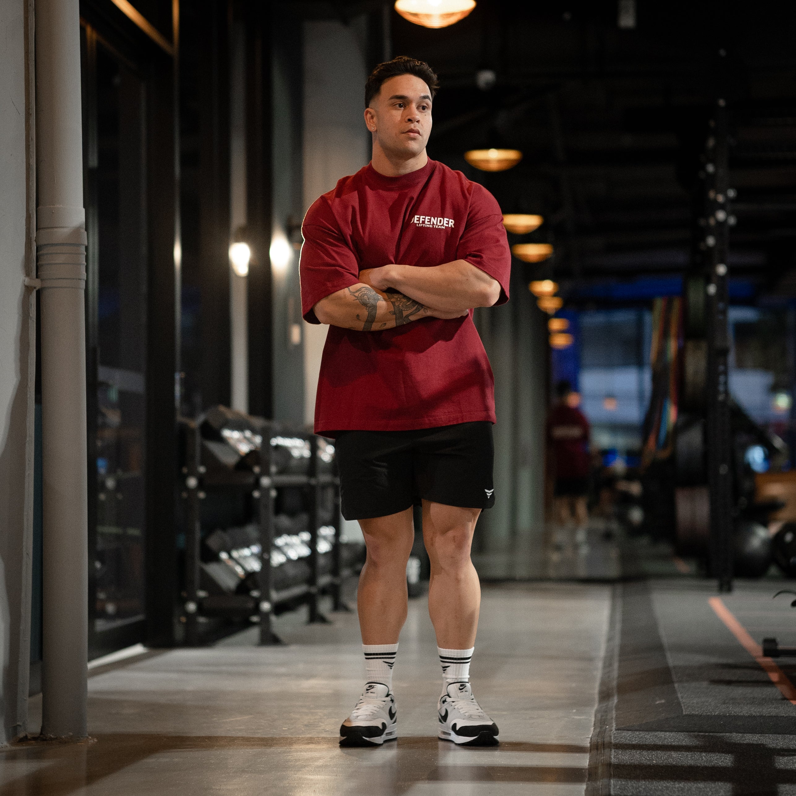 Lifting Team Oversize T-Shirt - Maroon