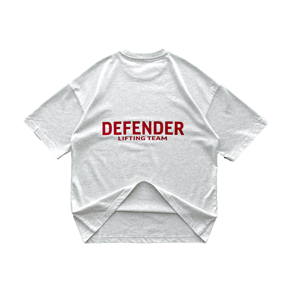 Lifting Team Oversize T-Shirt - Grey/Red