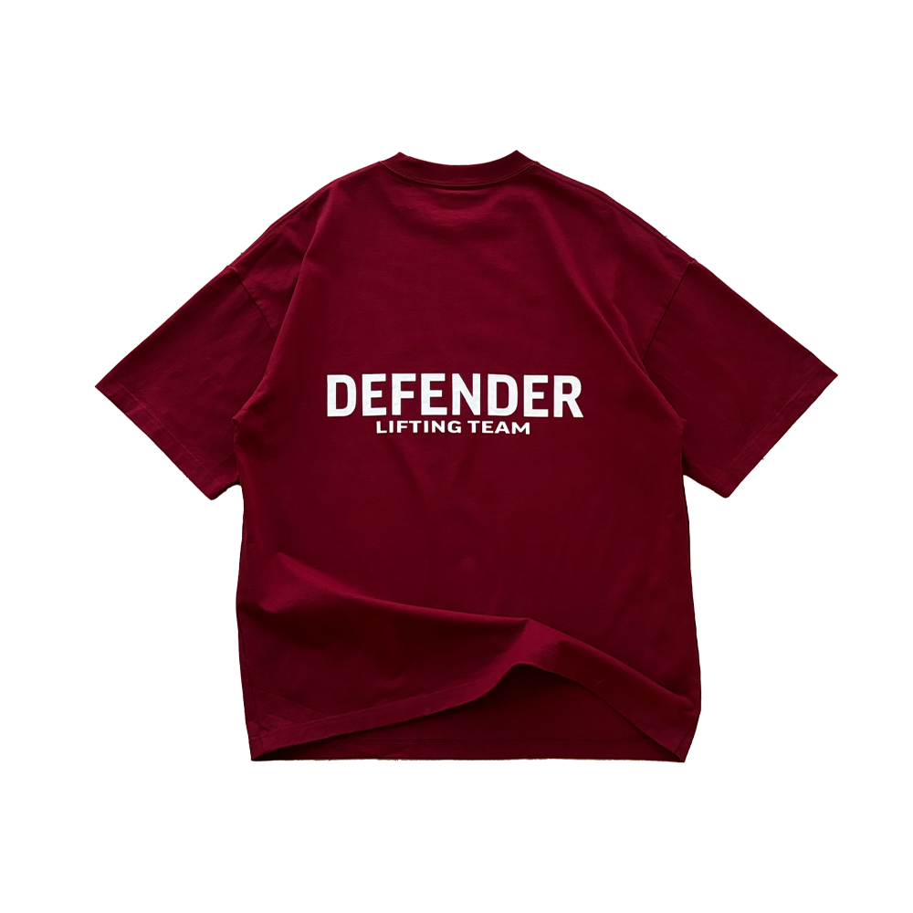 Lifting Team Oversize T-Shirt - Maroon