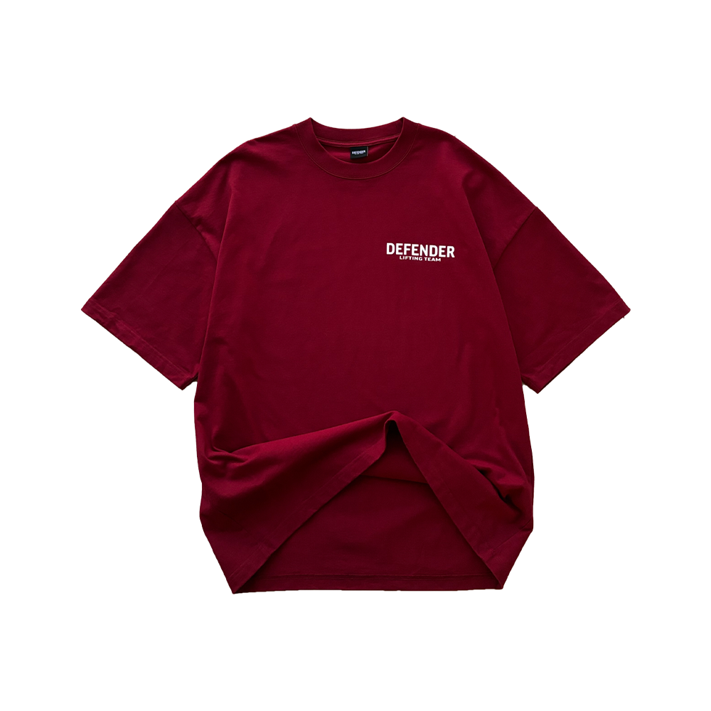 Lifting Team Oversize T-Shirt - Maroon
