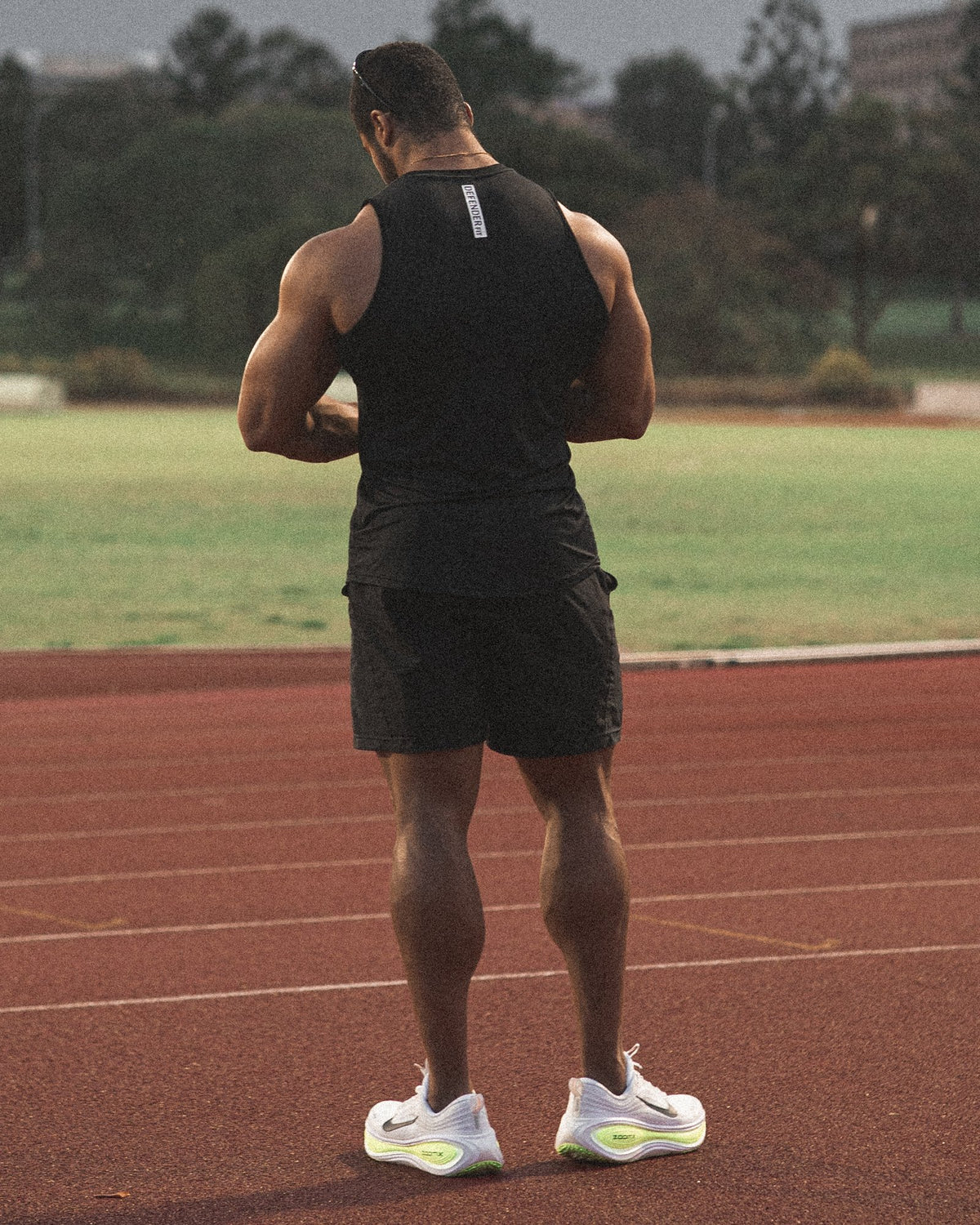 Performance Pro Tank Black at the track