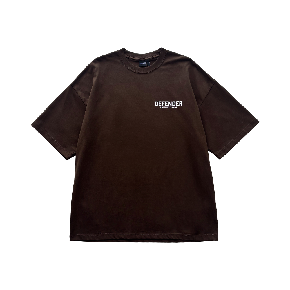 Lifting Team Oversize T-Shirt - Chocolate Brown