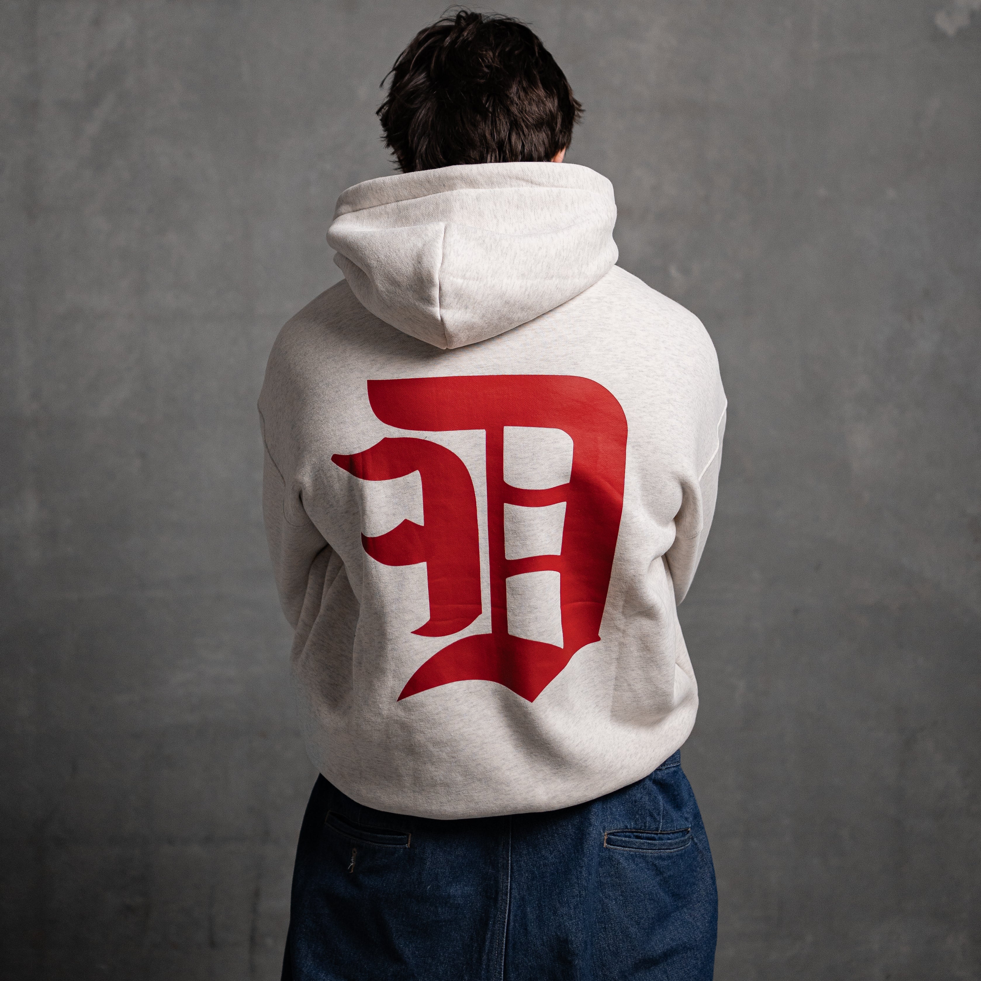 DF Logo Hoodie - White Marle