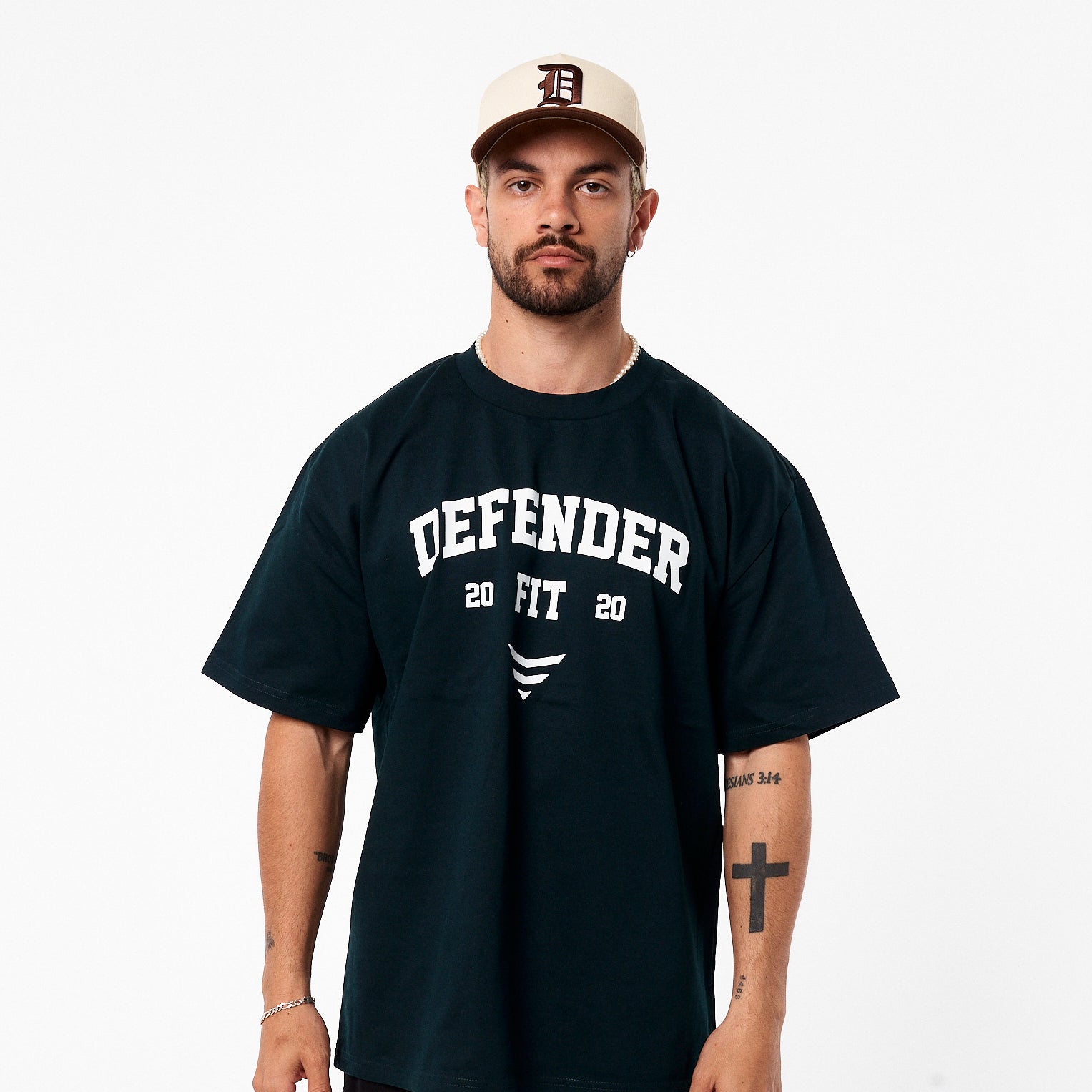 College Oversize Tee - Forest Green