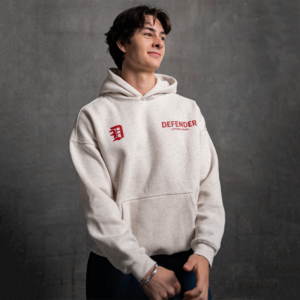 DF Logo Hoodie - White Marle