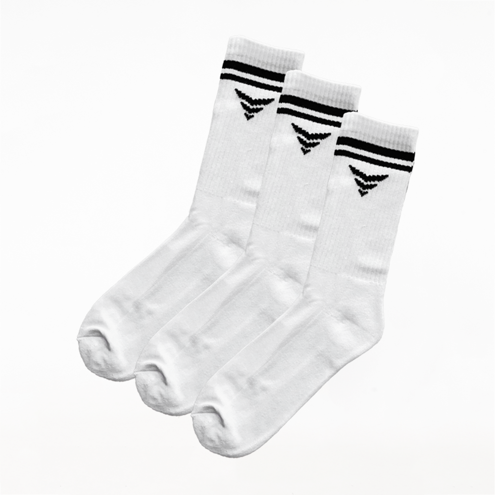 Crew Socks (3 Pack WHITE)