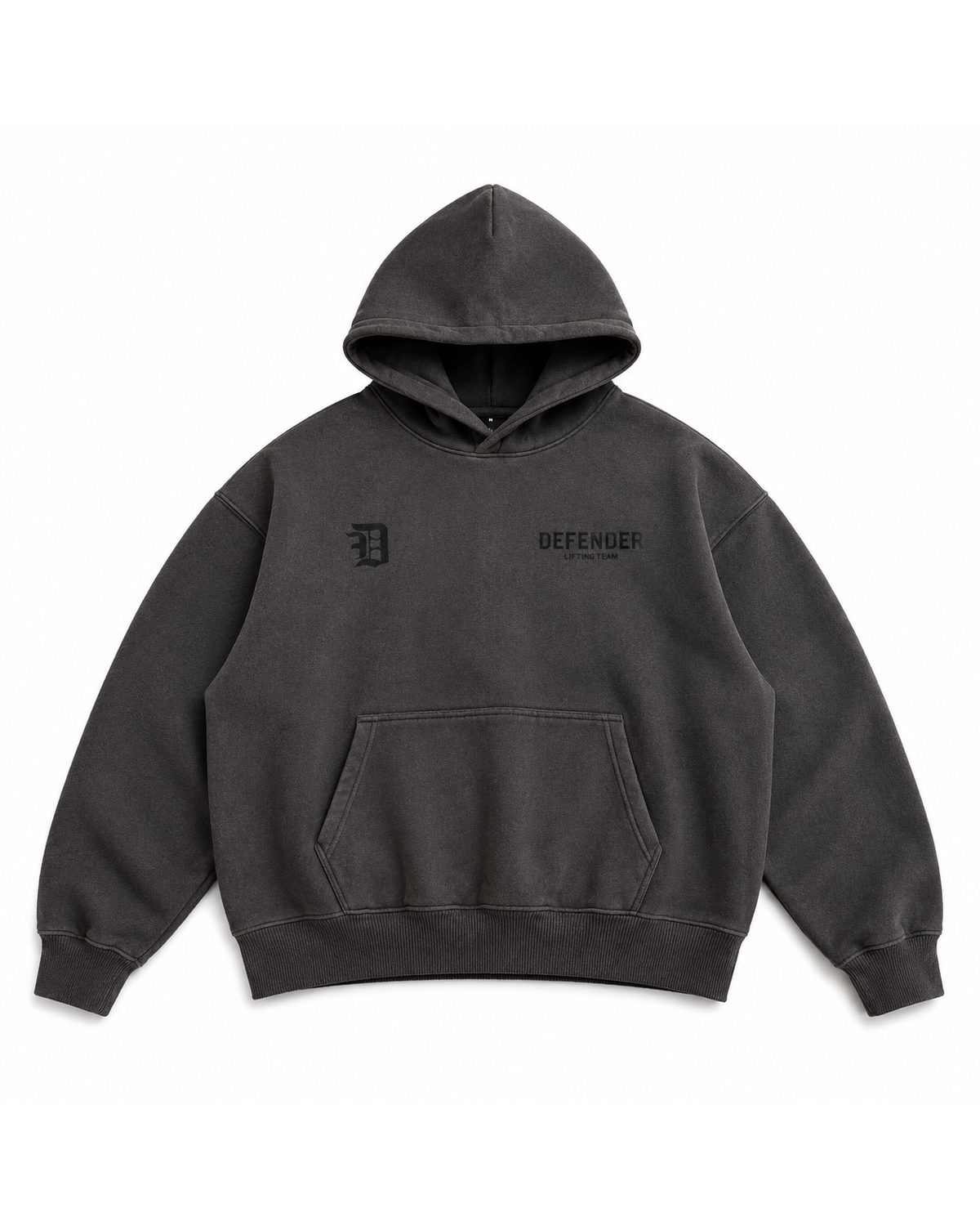 DF Logo Hoodie Charcoal front